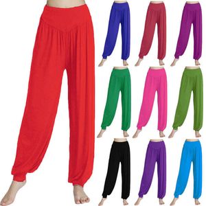 Dans Pantolon Kadınlar Modal Gevşek Ayaklar Dancing Geniş bacaklı Leotards Latin Yoga Uygulama Uzun Pantolon Yumuşak Ev N24