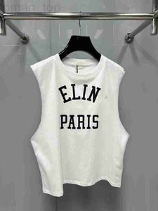 Kadın Tişört Tasarımcısı XXX. Moda, CL Home Marka'nın Ön Baskılı Paris kolsuz Kısa Yelek Wgnu'nun doğru versiyonunu üretir