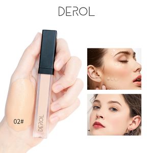 Derol Olhos impermeáveis Face Central Tampa líquida Círculos escuros Acne Natural Make Effect Base Foundation Cream Cosmetics