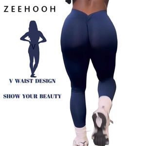 Yeni aktif V Back Sport Yoga Taytlar Kadınlar Push Up Gym Suit Seksi Vücut Heykel Hızlı Kuru Brezilya Scrunch Sırtsız Tayt