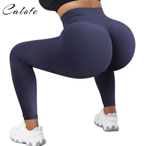 2023 Kesintisiz Örme Fitness Gym Pantolon Kadınların Yüksek Bel Yoga Kalçaları Sıkı Şeftali Kalçaları Çıplak Egzersiz Tozlukları