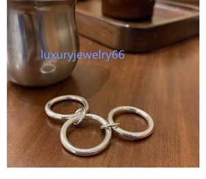 Сплав сплав Spinelli Kilcollin Rings Designer New in Luxury Fine Jewelry Sterling Silver Raneth Stack Ring