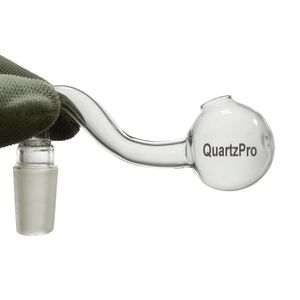 20pcs Quartzpro 14mm Erkek Kalın Pyrex Cam Yağ Brülör Dab Teçhizat Bubbler Eki 3 cm kafa kasesi ile el su dumanı borusu
