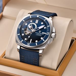 Wristwatches PAGANI DESIGN Brand Sports Men Mechanical Watch Fashion Sapphire 200M Waterproof Automatic Timecode Relogio Masculino 230804