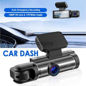 Araba DVRS Dash Cam 316inch Duallens Kameranın İçinde Kayıt Cihazı Gsensor HD Gece Görme Genişliği HD 1080 Araba DVR X0804 X0804