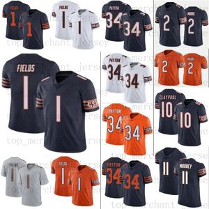 1 Justin Fields Football Jersey DJ Moore Walter Payton Chase Claypool David Montgomery Darnell Mooney Darnell Wright Brian Urlacher