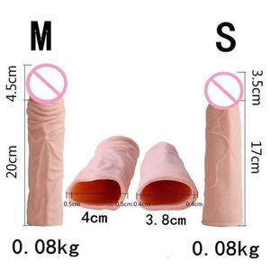 Мягкий реалистичный многоразовый увеличитель пениса, большой рост, настоящий силиконовый мужской задержка эякуляции, удлинение члена
