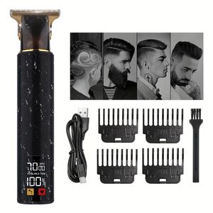 T9 Professional Hair Clipper: Clorking Carving, масляная головка срезает цифровой дисплей на крупном экране