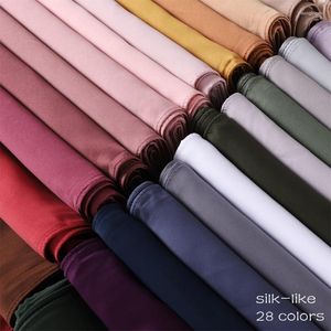 Шарфы трансграничный юзхен дышащий мягкий матовой имитация шелк-сатиновый сплошной цвет женский шарф головного шаль.