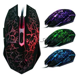 Fareler Renkli LED bilgisayar oyun fare Profesyonel Dota 2 Lol Gamer Mouse Ergonomic 2400 DPI USB Kablolu Fare X0807