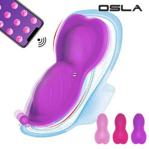 Массажер Невидимый сексуальный клитор для взрослых, беспроводное приложение, дистанционное управление, бабочка, носимые вибрирующие трусики, вибратор для женщин и женщин
