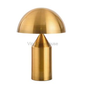 Electroplating Nordic Black White Gold Mushroom Table Lamp for Desk Living Dining Room Bedroom Bedside Metal LED Desktop Decorat HKD230807