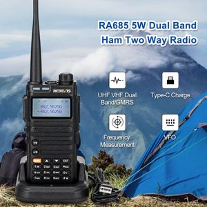 RA685 Walkie Talkie Ham Двусторонние радиостанции на дальние дистанции Профилькалы UHF USB USB Type C Зарядное устройство 5W Chirp