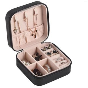 Bolsas de joias porta joias caixa portátil com zíper mini recipiente de armazenamento de viagem para brincos anéis