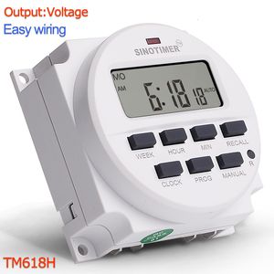 Timers TM618H DC 12V 24V AC 110V 120V 220V 230V Volt Voltage Output Digital 7 Days Weekly Programmable Timer Switch Time Relay Control 230804