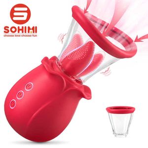 Массажер Sohimi, мощный розовый вибратор для лизания сосков, стимулирующий клиторальную точку G, женский мастурбатор для взрослых