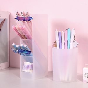 3pcs Creative Train Transparent Holder Gultive Pencil Pot щетка для хранения контейнер -контейнер пластиковая столовая на стойке канцелярских товаров Организатор