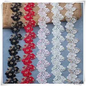 Çinli ürünler 5.3cm genişliğinde renkli nakış örtüsü çiçek dantel saçak süslemesi gelinlik yamaları bebek giysileri dikiş malzemeleri R230807
