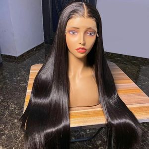 Straight 13x6 HD Lace Wigs Human Hair 13x4 Transparent Lace Frontal Wig 250% Full Glueless 30 34 36 Inch Lace Front Wig