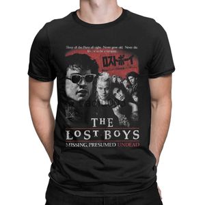 Erkek Tişörtler Shirts Shirts Filmler Kayıp Çocuklar Sıkıntılı Vampir Pure Pamuk Üstler Leisure Kısa Kollu Crewneck Tees Benzersiz T-Shirt J230807