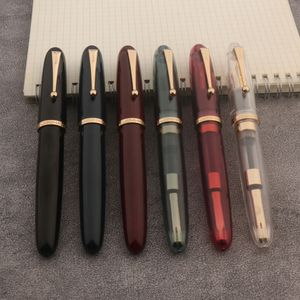 Fountain Pens Jinhao 9019 Dadao Pen Akrilik Şeffaf Spin 40mm Nib Elegante İmza Kırtasiye Mürekkep 230807