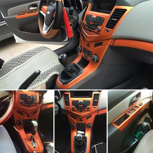 Chevrolet Cruze için 2009-2014 İç Merkez Kontrol Paneli Kapı Tutucu 3D 5D Karbon Fiber Çıkartmalar Çıkartmalar Araç Stili Accessorie236H