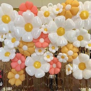 Diğer Etkinlik Partisi Malzemeleri Pembe Sarı Beyaz Daisy Çiçek Folon Balonları Plumeria Helyum Top Düğün Doğum Günü Dekorasyonu Bebek Duş Po Dersler 230808