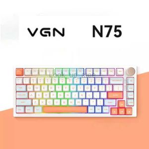 VGN N75 Pro Klavye 82 Anahtarlar Tri-Mode Bluetooth Kablosuz 2.4G Kablolu Hotswap Mekanik Klavye Aksesuarı PC Oyun Hediyeleri HKD230808