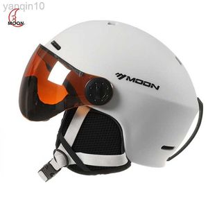 Ski Helmets MOON Skiing Helmet Goggles Integrally-Molded PC+EPS High-Quality Ski Helmet Outdoor Sports Ski Snowboard Skateboard Helmets HKD230809