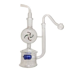 Yel değirmeni Cam Kesella Su Boruları Hookah Bong Bugble Akıllı Geri Dönüşüm Filtresi 10mm 14mm eklemler Yağ brülörlü