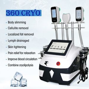 Crioterapia 360 Cryolipolysis Lipolaser Cavitação RF Máquina de Congelamento de Gordura Emagrecimento Corporal Redução de Gordura Endurecimento da Pele