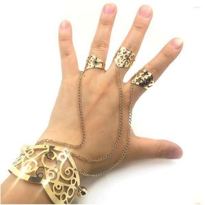 Серьговые ожерелья набор тенденций преувеличение браслет кольца Комбинация ювелирные украшения корейские дамы сдают доставку Dhgarden Dhmuk