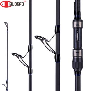 Tekne Balıkçı Çubukları Budefo sazan balıkçılık çubuğu 3.63.94.2m karbon fiber eğirme çubuğu seyahat sörfcülleri dönen sert direk 40-200g 230807