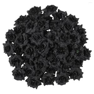 Dekoratif Çiçekler Petal İpek Gül Çiçek Altın Güller Yapay Siyah Düğün Sahte