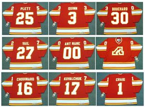 WILLI PLETT CCM Maglia da hockey ritorno al passato Atlanta ERIC VAIL JIM CRAIG ILYA KOVALCHUK DAN BOUCHARD JEAN PRONOVOST PAT QUINN TOM LYSIAK GUY CHOUINARD Taglia S-4XL