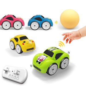 ElectricRC CAR RC Интеллектуальный датчик дистанционного управления Cartoon Mini Electric Smart Music Lighting Kids Toys подарок 230808