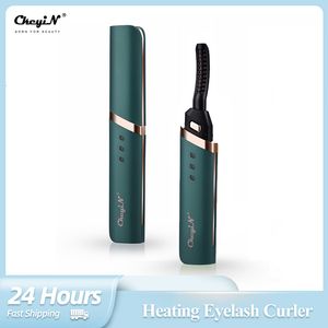 Eyelash Curler CkeyiN USB Rechargeable Electric Heated Eyelash Curler Long Lasting Eyelashes Perm Curling Adjustable Temerature Makeup Tools 230808
