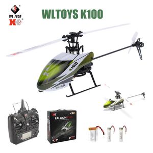 ElectricRC Самолет Оригинал Wltoys XK K100 RC Drone 2.4G 6CH 3D 6G Режим режима безмолвного двигателя пульт дистанционного управления RC Helicopter Quadcopter for Kids Gift Toys 230807