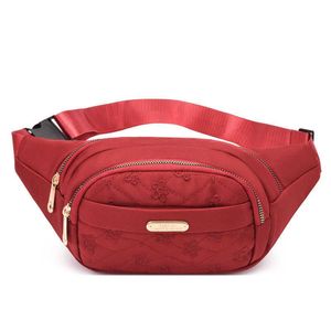 HBP 2023 WAISTPACK Kadınlar Erkekler Kırmızı Beller Çanta Evrensel Büyük Kapasiteli Çok Katmanlı Pratik Giyim Dayanıklı Su Geçirmez Oxford Bez İş Nakit Cüzdan