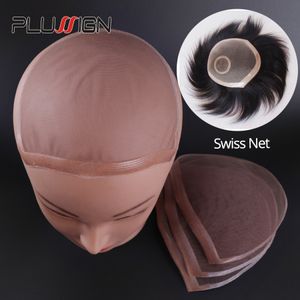 Peruk kapakları plussign swiss dantel desen ağı, peruk toupee üst kapanma fondöten saç aksesuarları monofilament stoklama peruk kapağı 230808