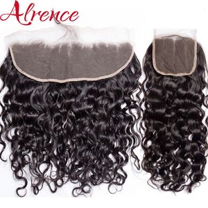 Lace Wigs Frontal Only 13x4 Water Wave Closure Human Hair Brazilian Deep HD Transparent Front 230807