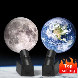 Other Home Decor Earth Moon Projection Lamp Star Projector Planet Background Atmosphere Led Night Light for Kids Bedroom Wall 230807