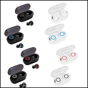 Y50 Bluetooth Kulaklık Y50 Üretici TWS Sports Dış Mekan Kablosuz Kulaklık 5.0 Şarj bölmesi ile dokunmatik kulaklık ucuz