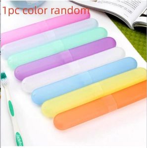 1PC Portable Travel Hiking Camping Toothbrush Holder Case Box Tube Cover Toothbrush Protect Holder Case Random Color
