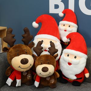 Noel Baba Peluş Oyuncak Peluş Elk Noel Dekor Hediye Sevimli Noel Dekorasyon Bebek Çocuk Oyuncaklar