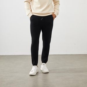Erkek Pantolon Sonbahar ve Kış 100 Saf Kaşmir Geniş Bacak Düz Renk Örgü Uzun Lüks Günlük Pantolon3 Renk