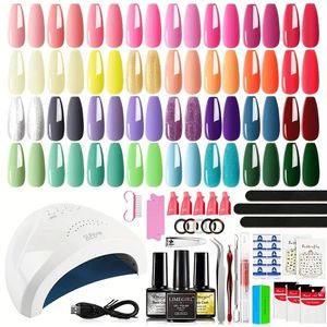 Комплект Ultimate Gel Nail Plock: 32 цвета, 48 Вт сушилка для ногтей, инструменты Manicure больше - идеальный подарок для женщин!