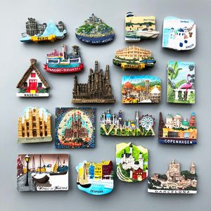 Magnets de refrigerador Country France Florida Flamingo Islandia holandesa Florencia Magnet Sticker World Travel Souvenir Magnetic 230808