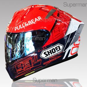 Полный лицо Shoei x14 Red Ant 2 Marquez 93 Generatio Мотоцикл-шлем против Fog Man Riding Car Motocross Racing Motorbik