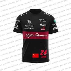OCFH 2023 Formula One Erkek Moda T-Shirts F1 Yarış Takımı Yeni Alpha Romeo 3D Baskı Bay Kadın Yuvarlak Boyun Çocuk Siyah Klasik Top
